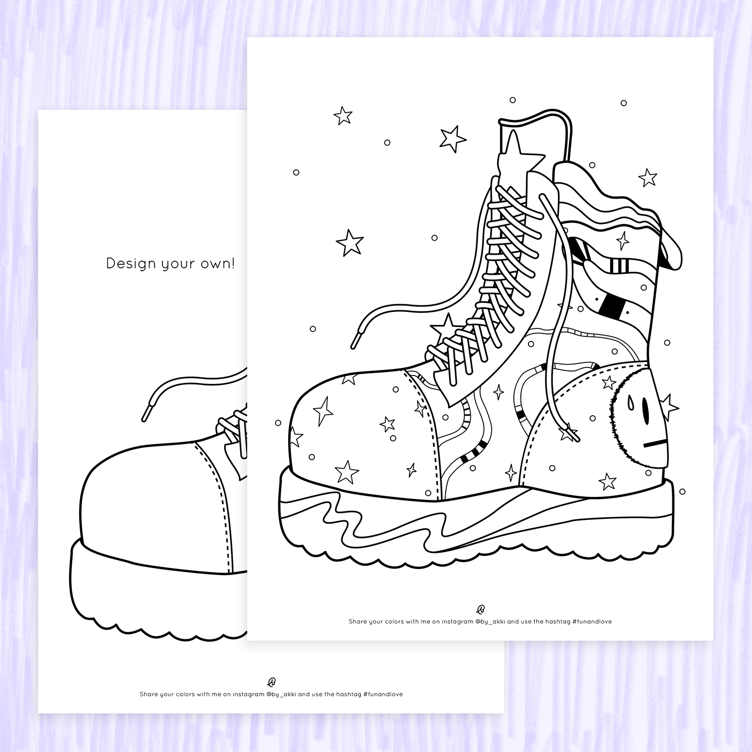 coloring pages work boots